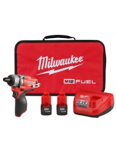 Kit Atornillador M12 1/4" + 2 Baterías + Cargador -...