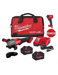 Kit Pulidora + Llave De Impacto 1/2" - Milwaukee