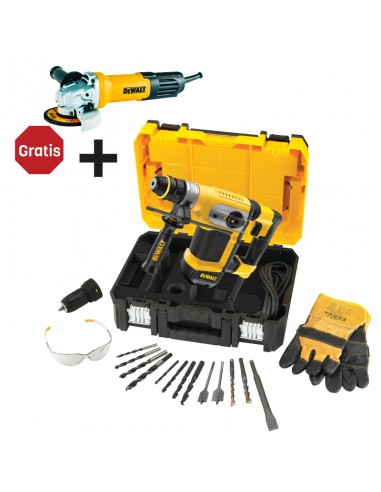 Kit Taladro Rotomartillo SDS 1-1/8” D25417KT-B3 Gratis Pulidora 4-1/2”  DWE750-B3