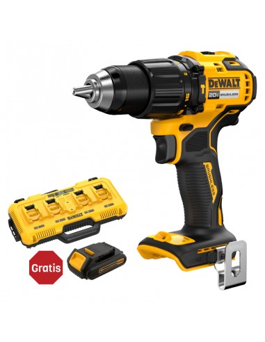 Kit taladro percutor ½” DCD798B Gratis Batería 1,5 AH DCB201 + Cargador 4 puertos DCB201