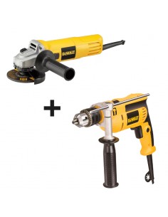 Kit Taladro Percutor de 1/2“ DWD024-B3 + Pulidora 4-1/2”...
