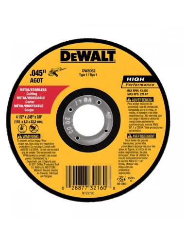 DEWALT DW8062-AR Disco de Corte Fino...