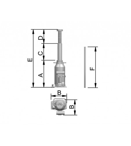 Gato Hidráulico Tipo Botella 12 Ton - KM12T Kamel